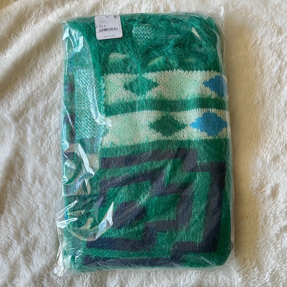 NWT Free People Diamondback Cozy Kimono Wrap in Green OS - Picture 2 of 6